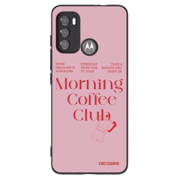 Picasee husă neagră din silicon pentru Motorola Moto G60 - Morning