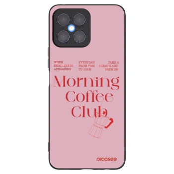 Picasee husă neagră din silicon pentru Honor X8 4G - Morning
