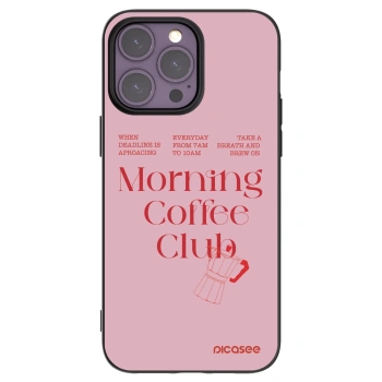 Picasee husă neagră din silicon pentru Apple iPhone 14 Pro Max - Morning