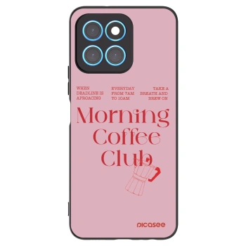 Picasee husă neagră din silicon pentru Honor X8 5G - Morning