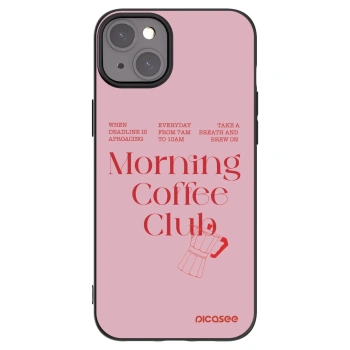 Picasee husă neagră din silicon pentru Apple iPhone 15 Plus - Morning