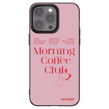 Picasee husă neagră din silicon pentru Apple iPhone 15 Pro Max - Morning