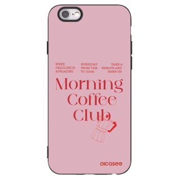 Picasee husă neagră din silicon pentru Apple iPhone 6/6S - Morning