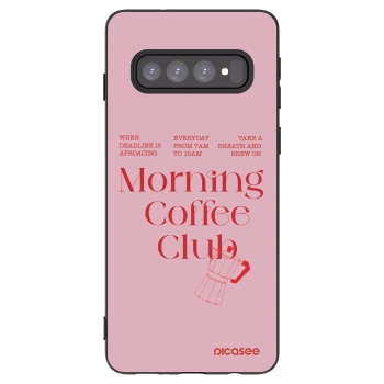 Picasee husă neagră din silicon pentru Samsung Galaxy S10 G973 - Morning
