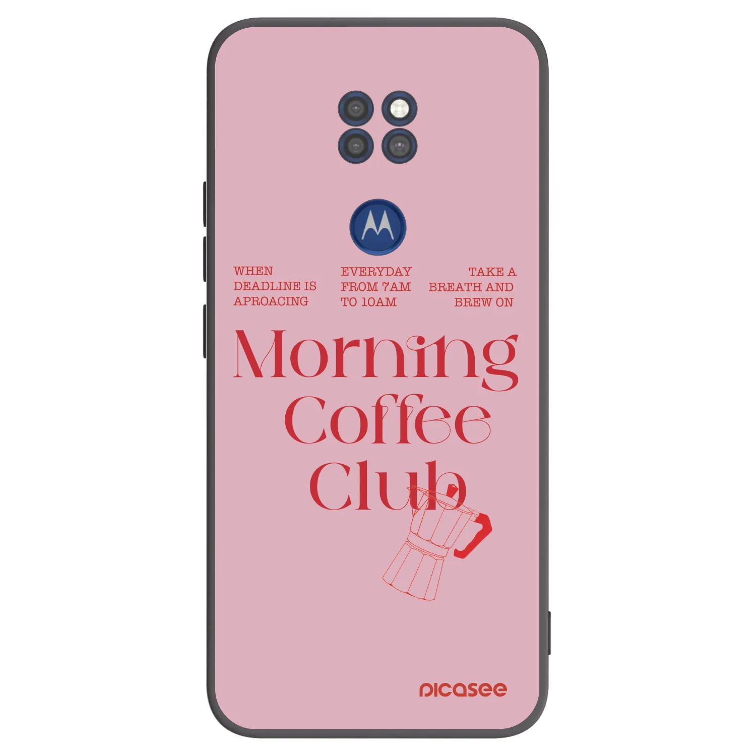 Picasee husă neagră din silicon pentru Motorola Moto G9 Play - Morning