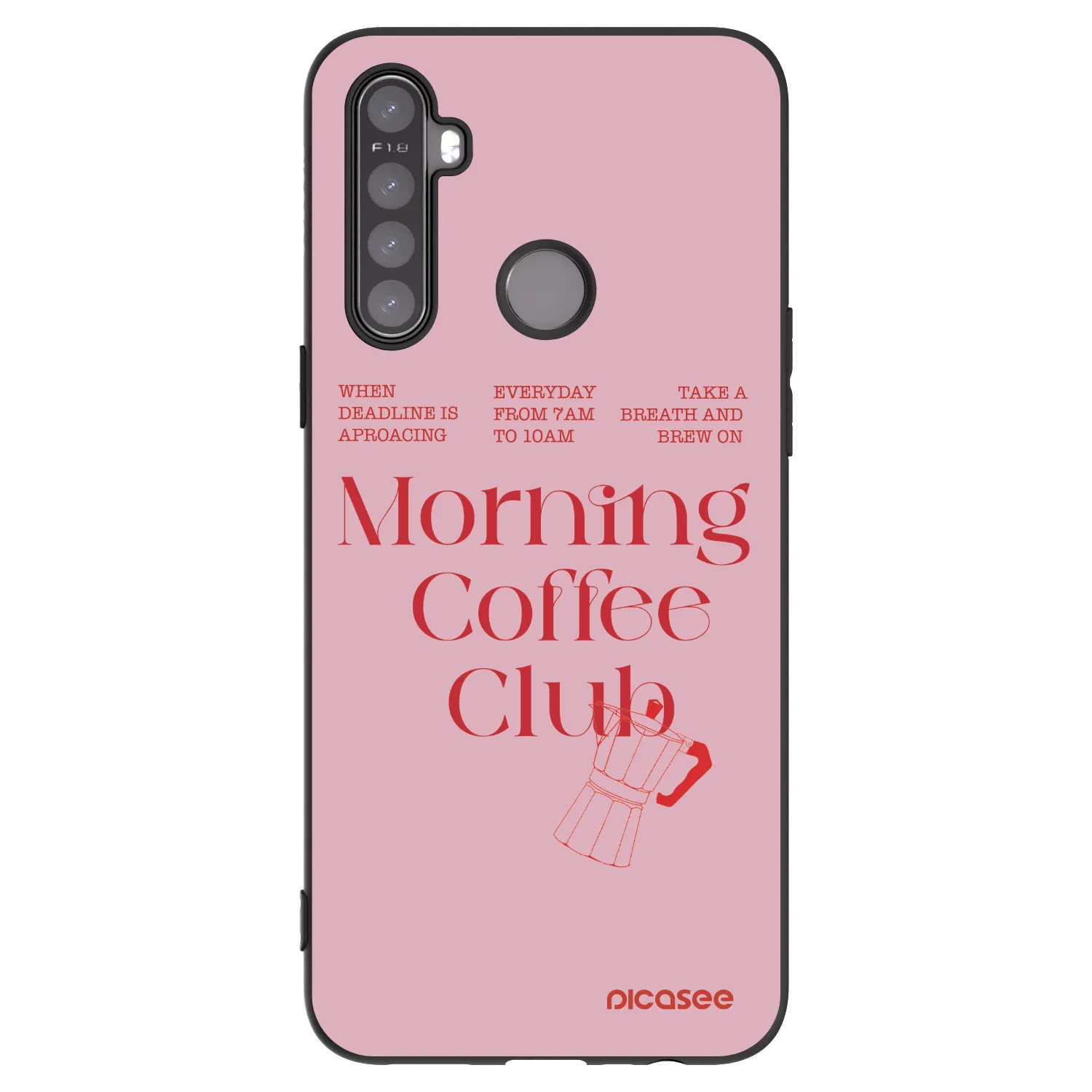 Picasee husă neagră din silicon pentru Realme 6i - Morning