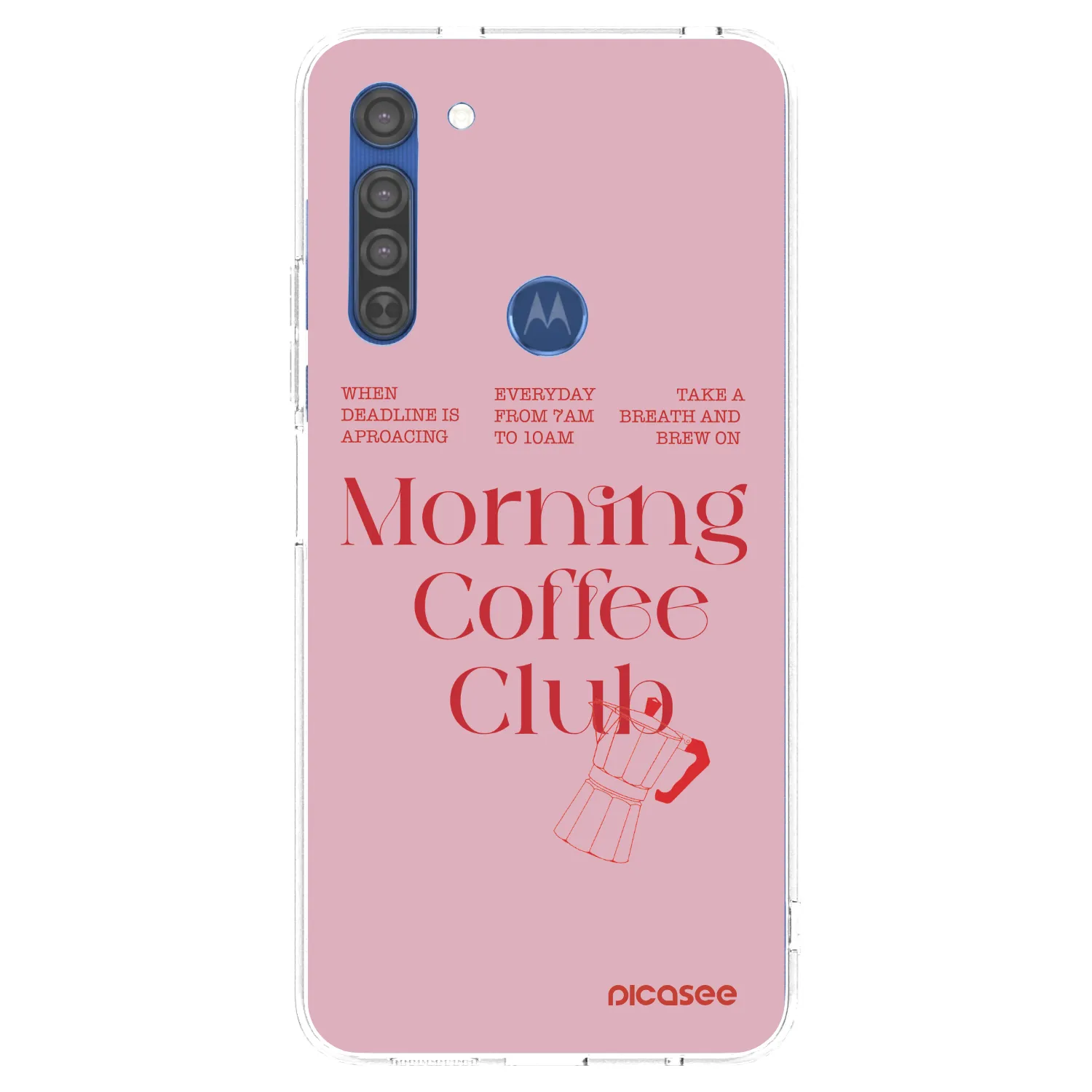 Picasee husă transparentă din silicon pentru Motorola Moto G8 - Morning