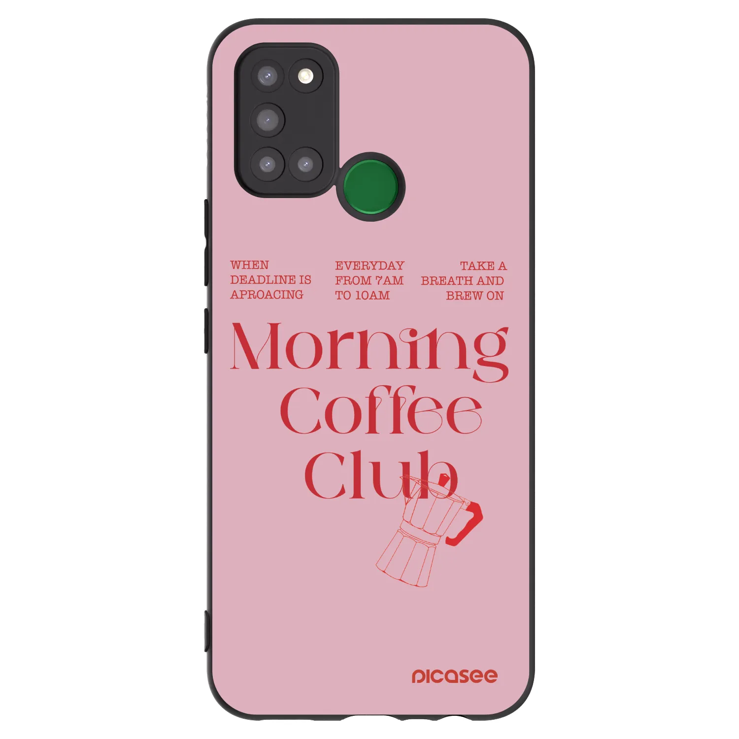 Picasee husă neagră din silicon pentru Realme 7i - Morning
