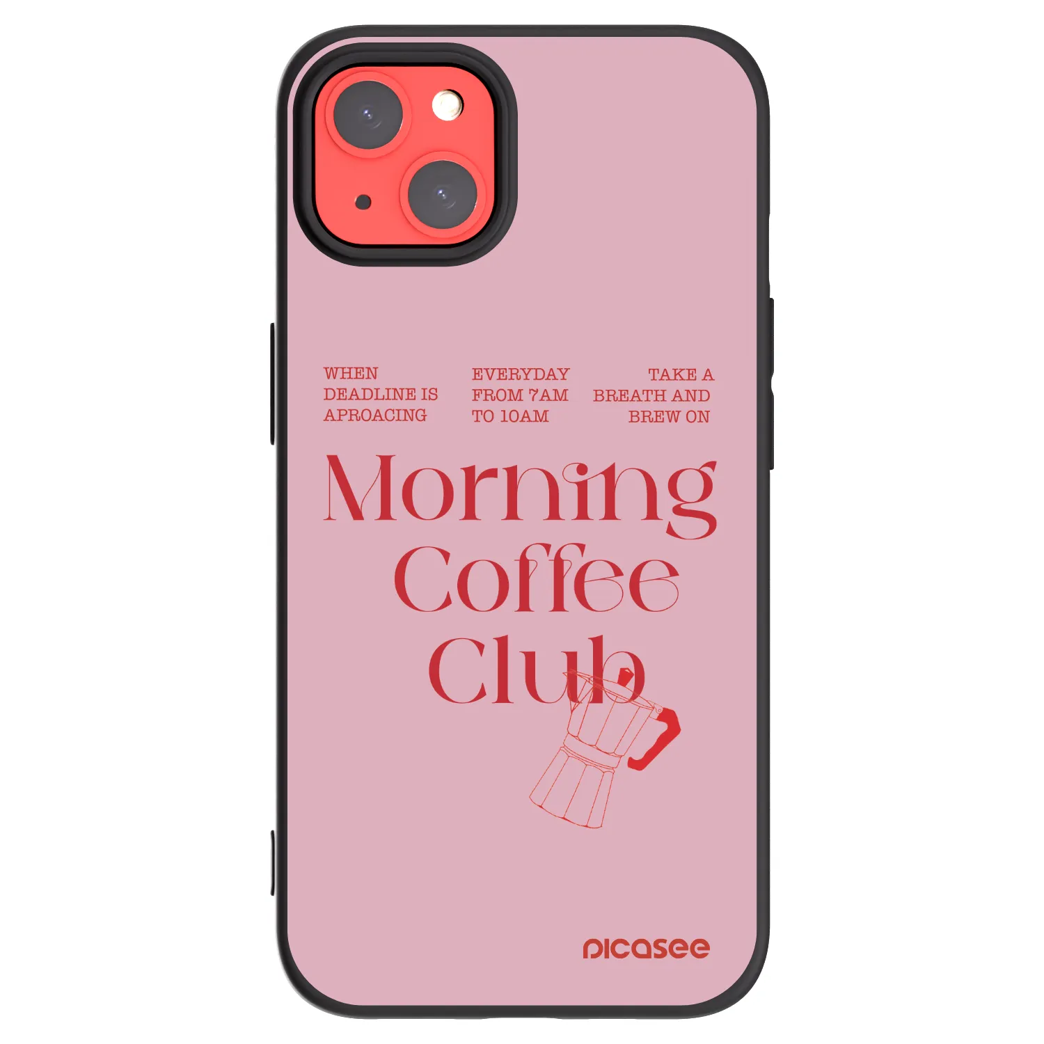 Picasee husă neagră din silicon pentru Apple iPhone 13 - Morning