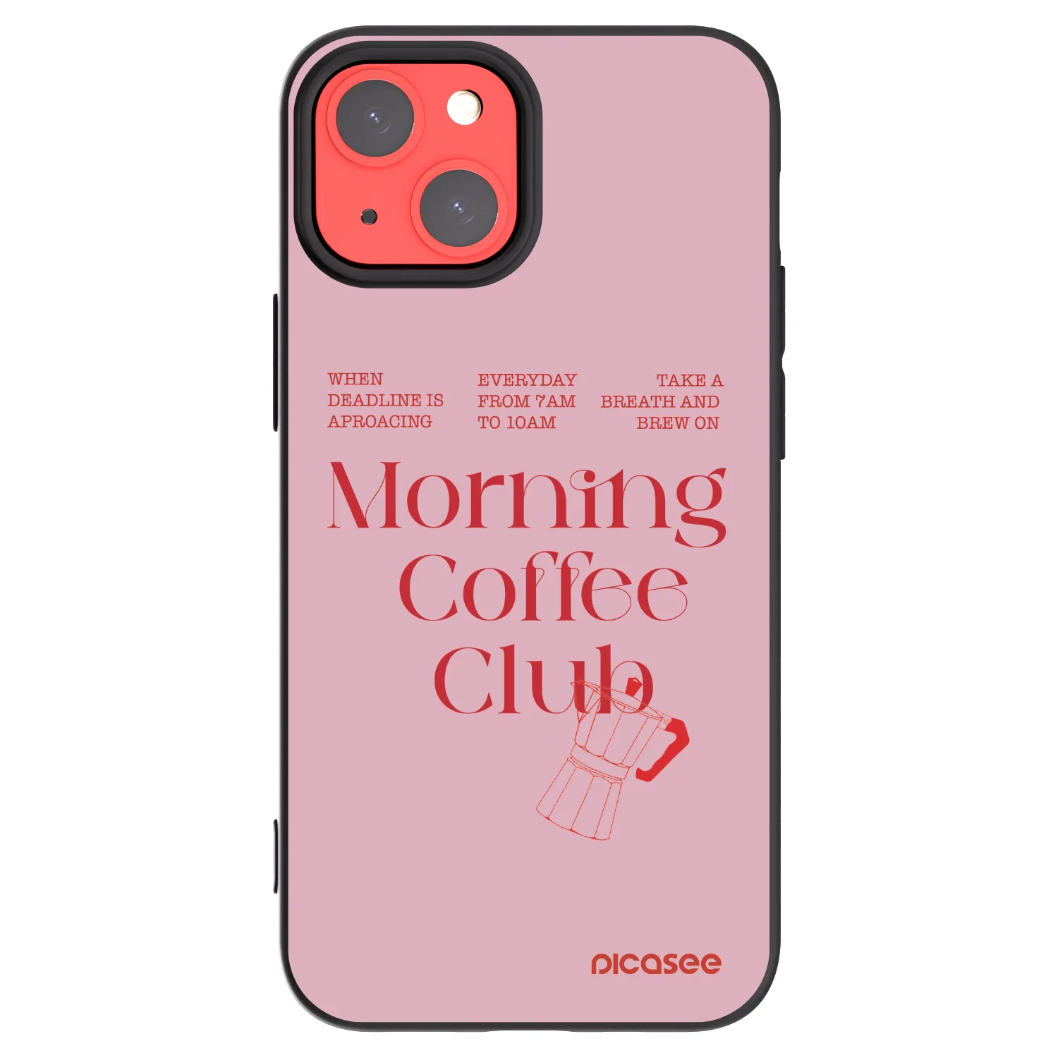 Picasee husă neagră din silicon pentru Apple iPhone 13 mini - Morning