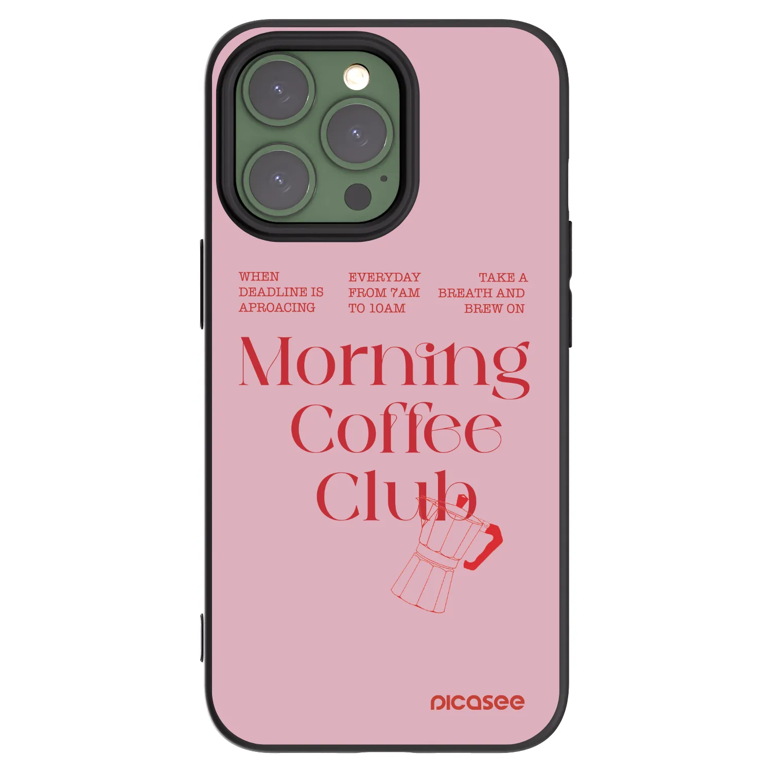 Picasee husă neagră din silicon pentru Apple iPhone 13 Pro - Morning