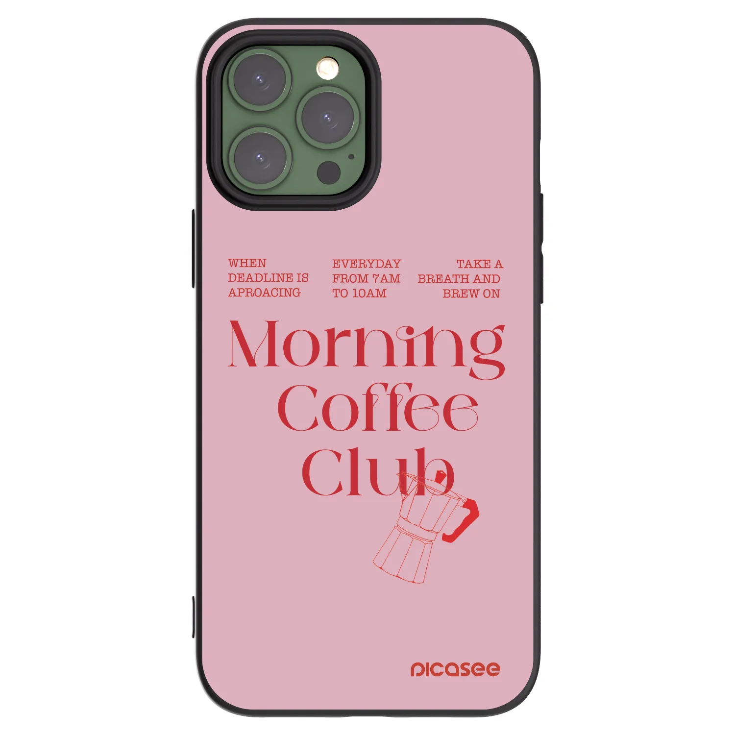 Picasee husă neagră din silicon pentru Apple iPhone 13 Pro Max - Morning