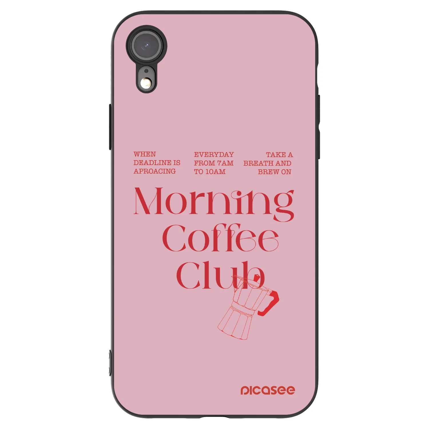 Picasee husă neagră din silicon pentru Apple iPhone XR - Morning