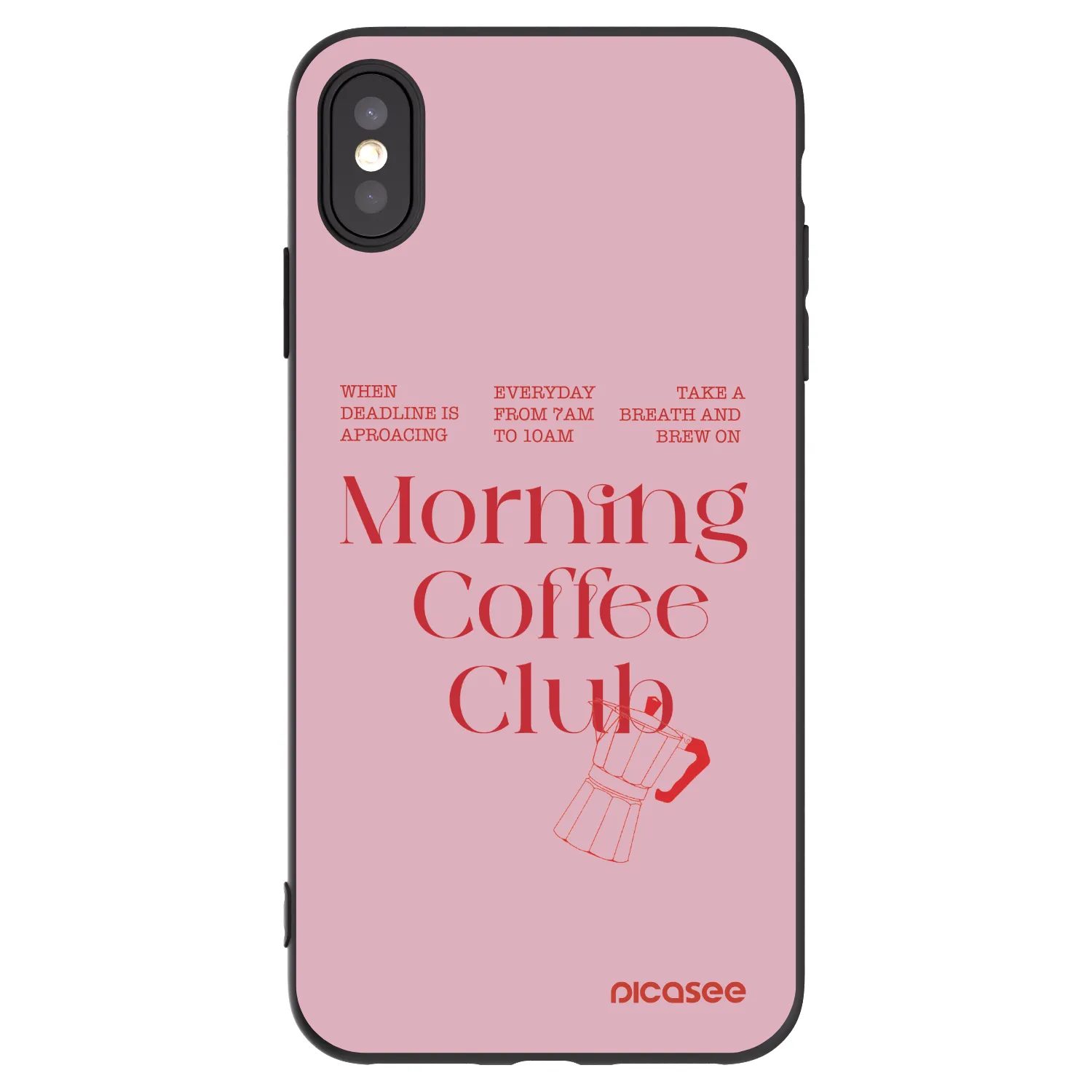 Picasee husă neagră din silicon pentru Apple iPhone XS Max - Morning