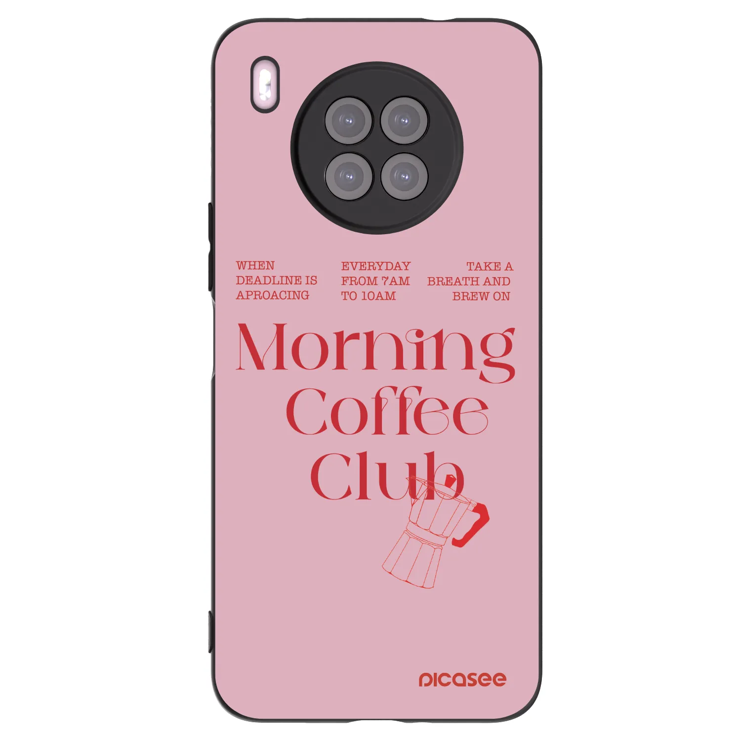 Picasee husă neagră din silicon pentru Huawei Nova 8i - Morning