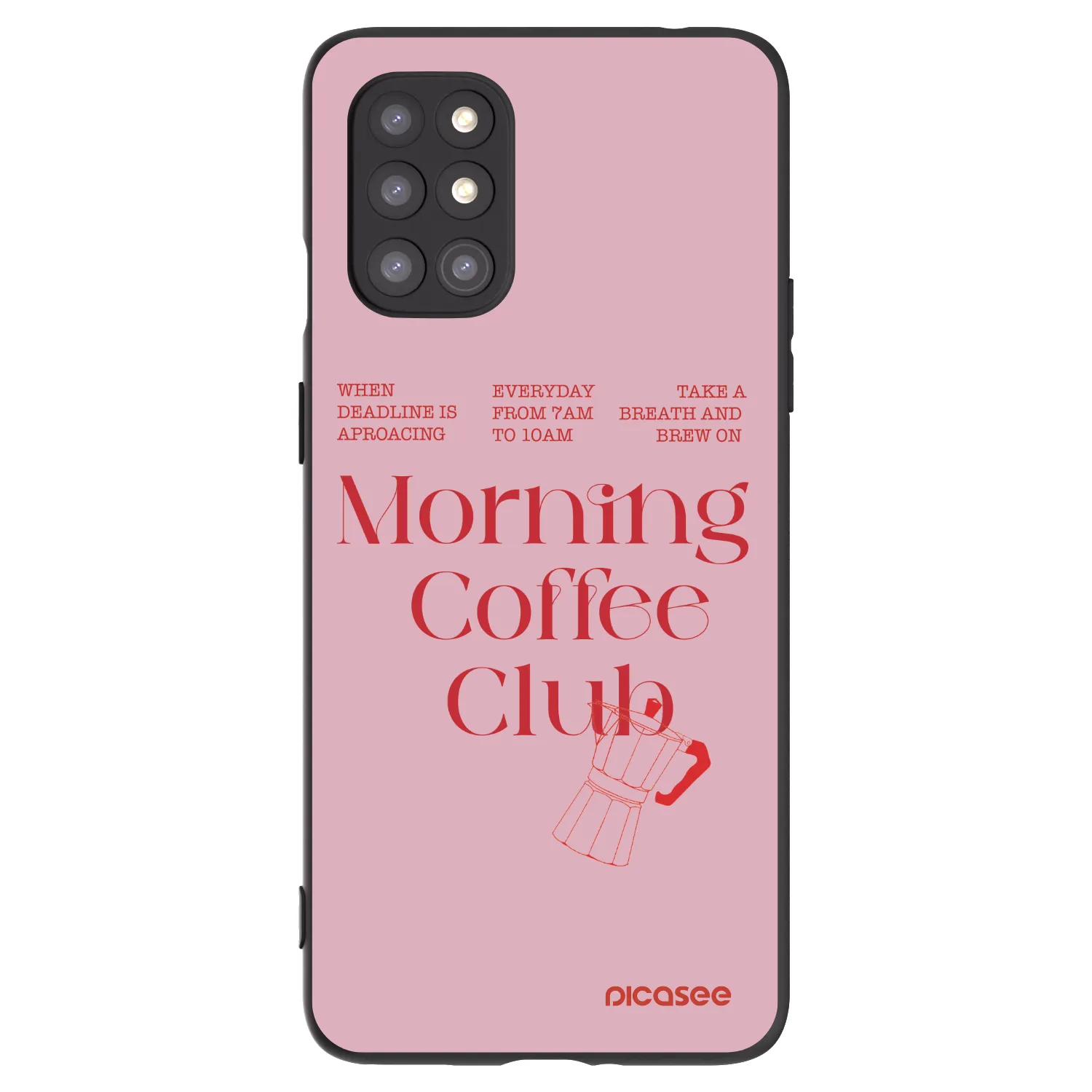 Picasee husă neagră din silicon pentru OnePlus 8T - Morning
