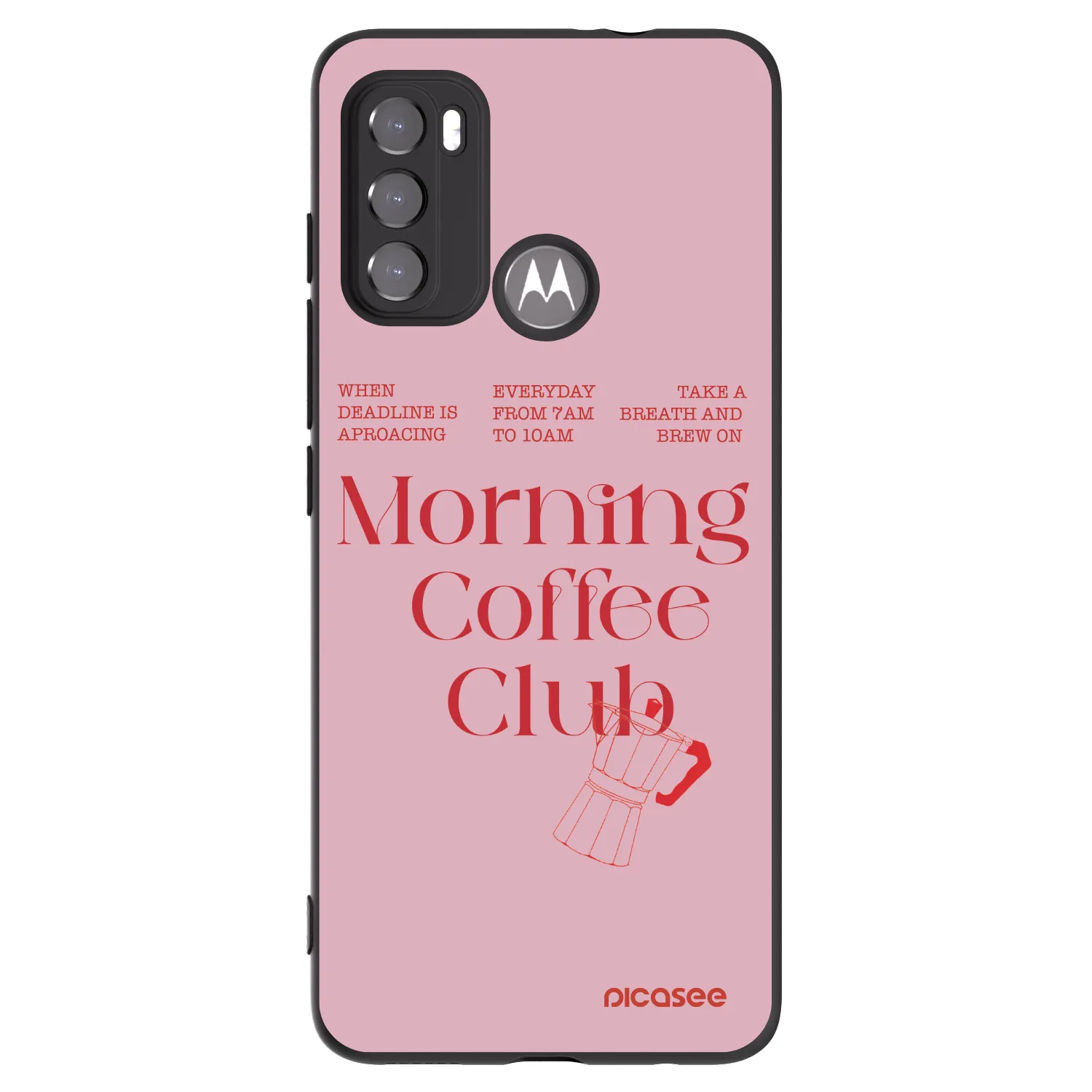 Picasee husă neagră din silicon pentru Motorola Moto G60 - Morning