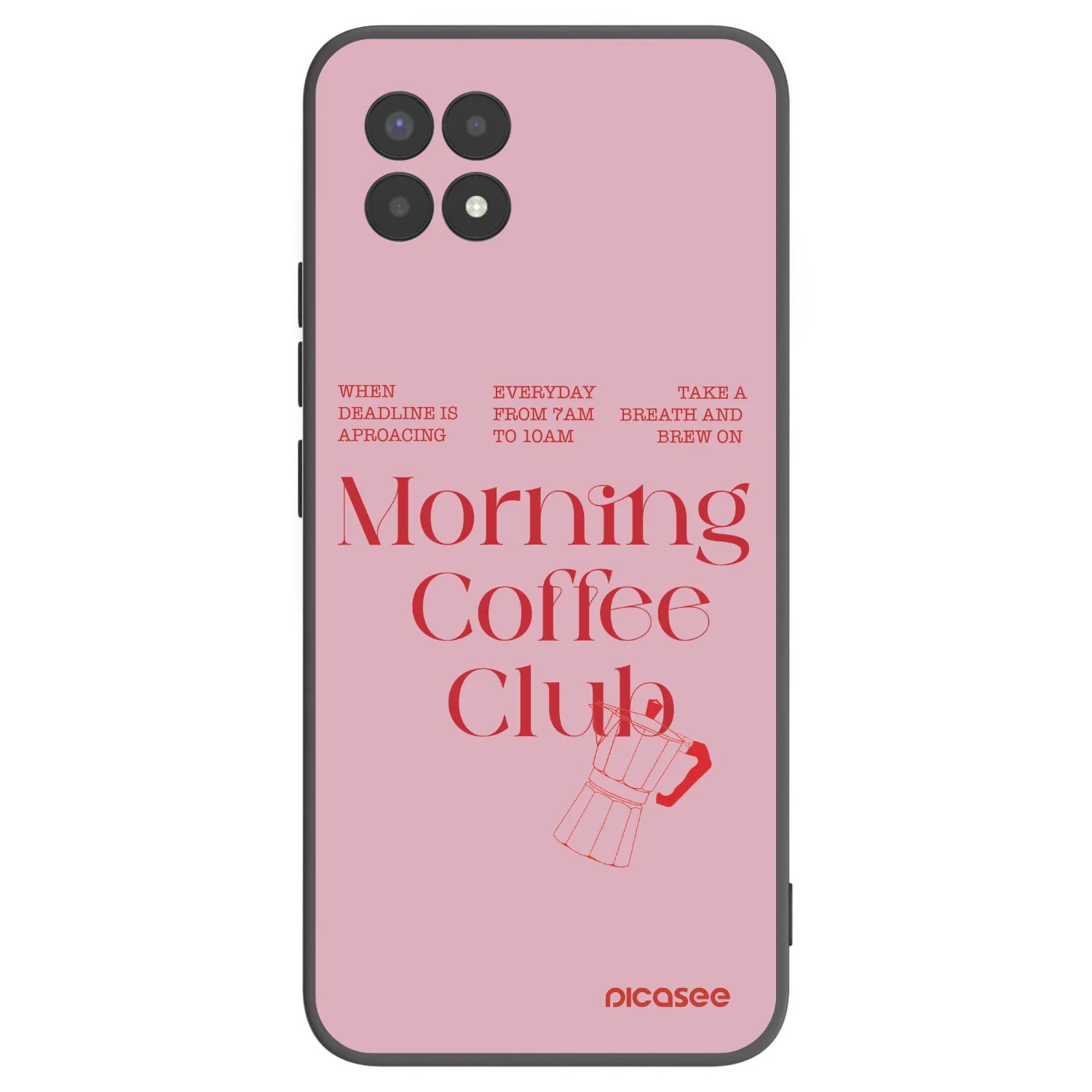 Picasee husă neagră din silicon pentru Realme 8i - Morning