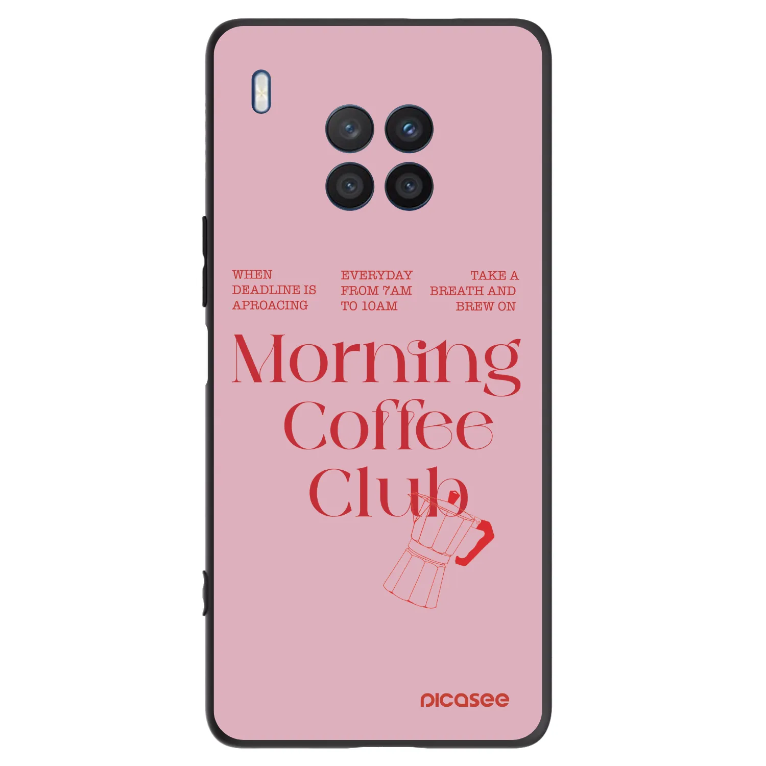 Picasee husă neagră din silicon pentru Honor 50 Lite - Morning