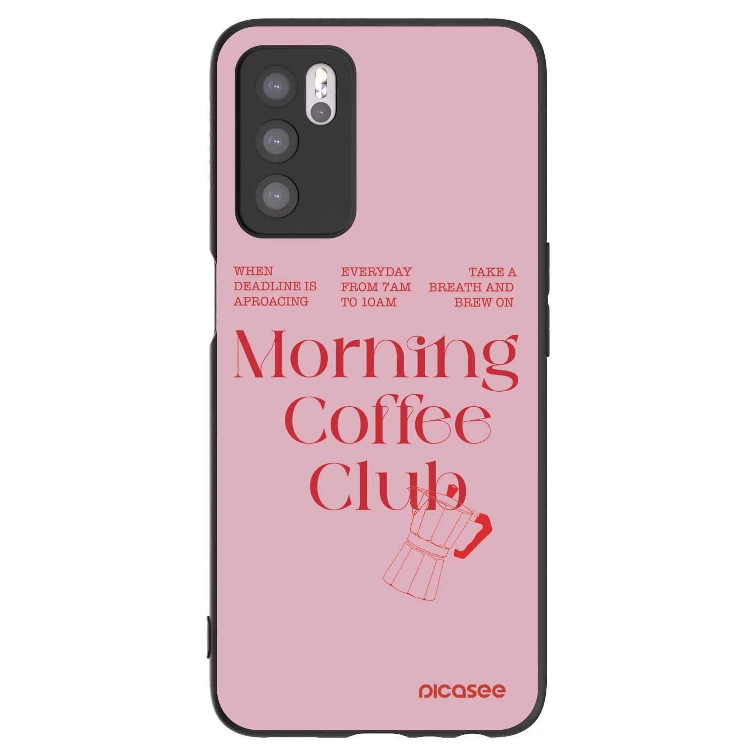 Picasee husă neagră din silicon pentru OPPO A16s - Morning