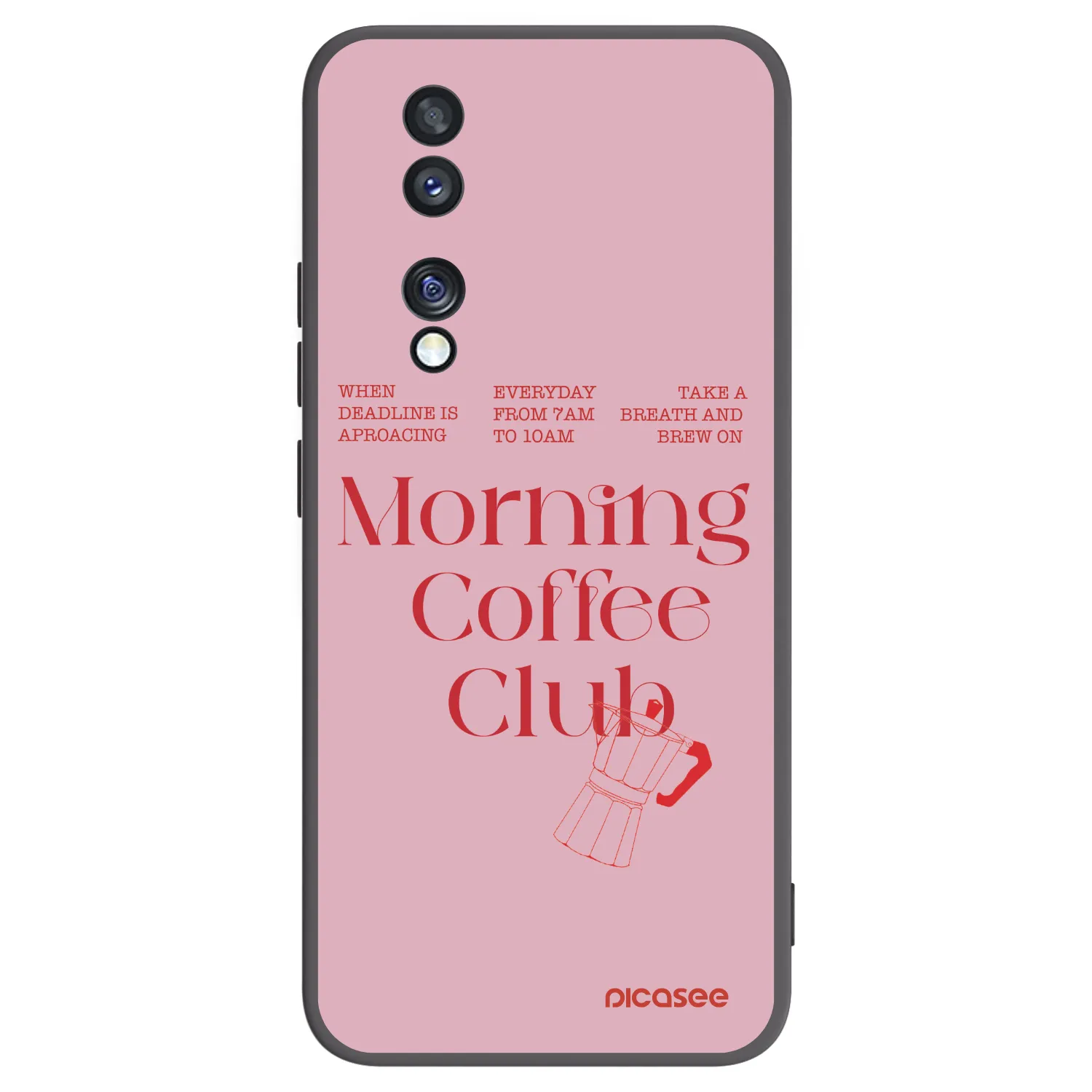Picasee husă neagră din silicon pentru Honor 70 - Morning