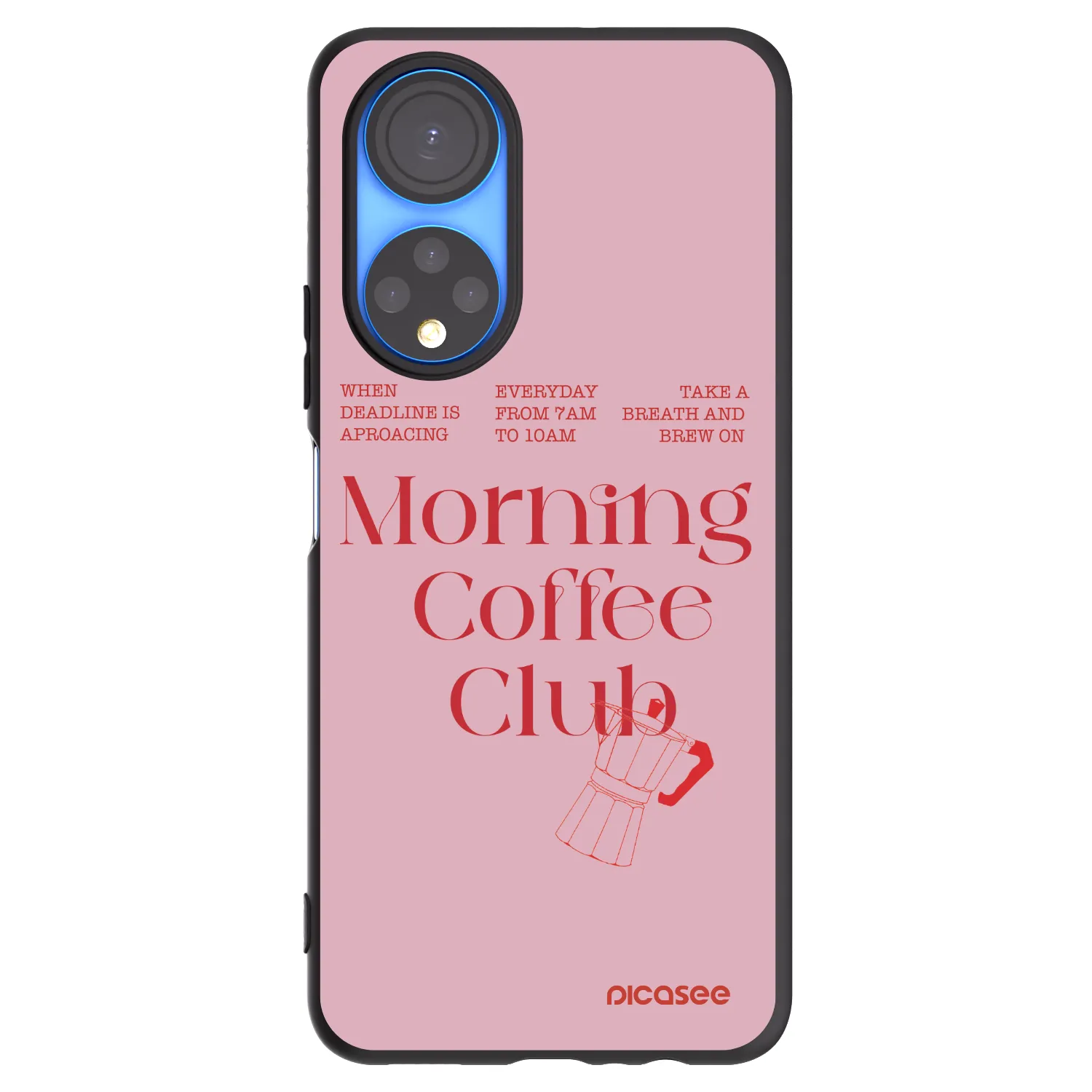 Picasee husă neagră din silicon pentru Honor X7 - Morning