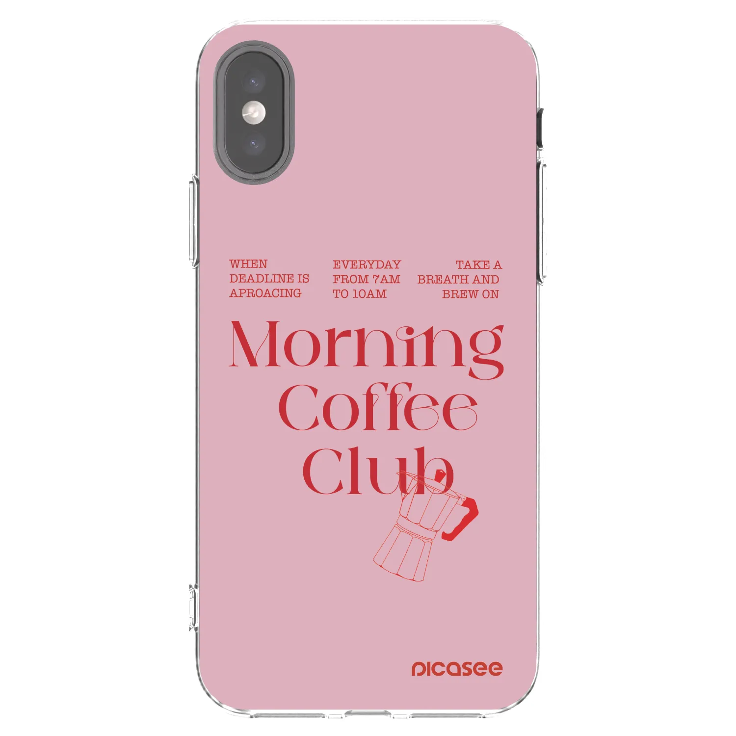Picasee husă transparentă din silicon pentru Apple iPhone X/XS - Morning
