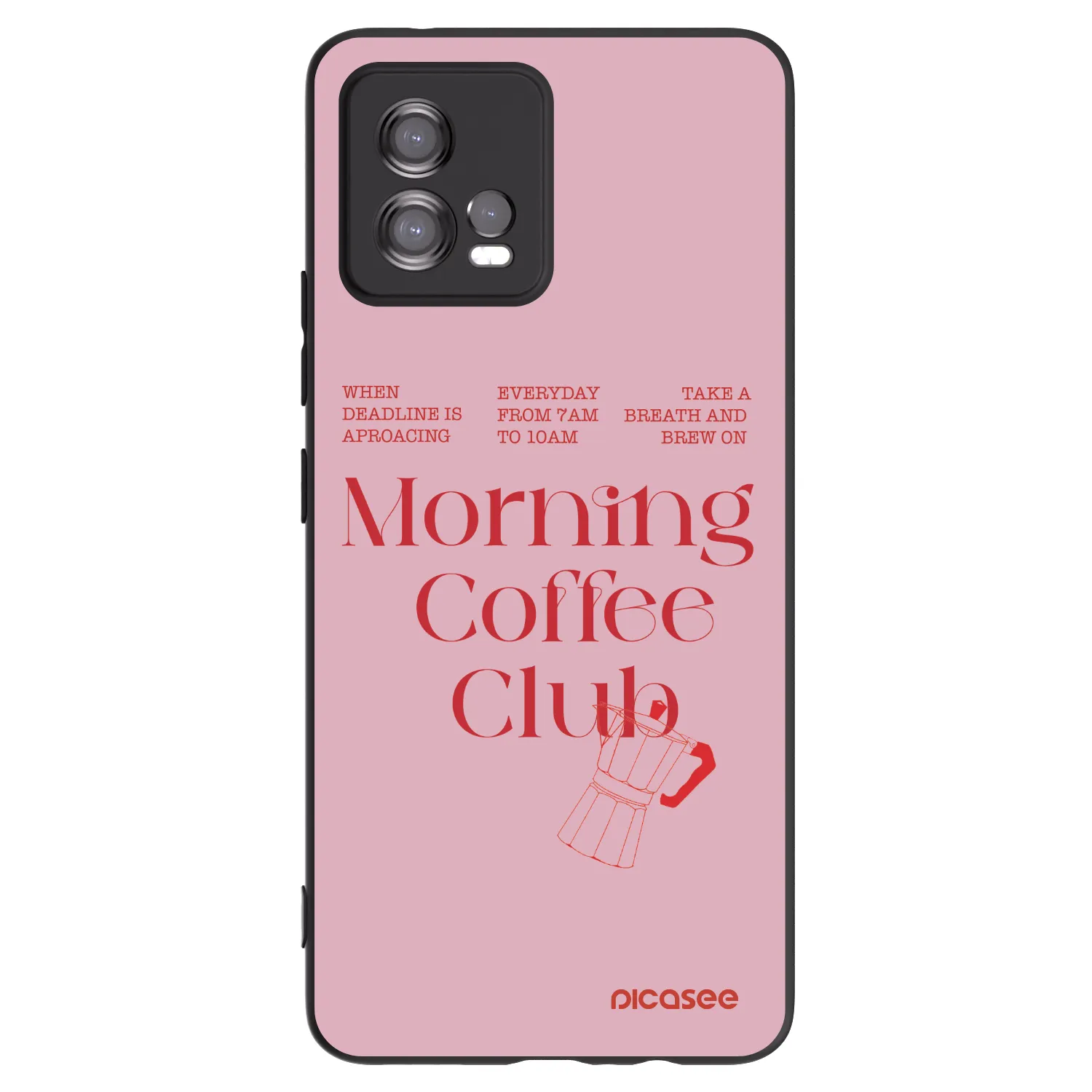 Picasee husă neagră din silicon pentru Motorola Moto G72 - Morning