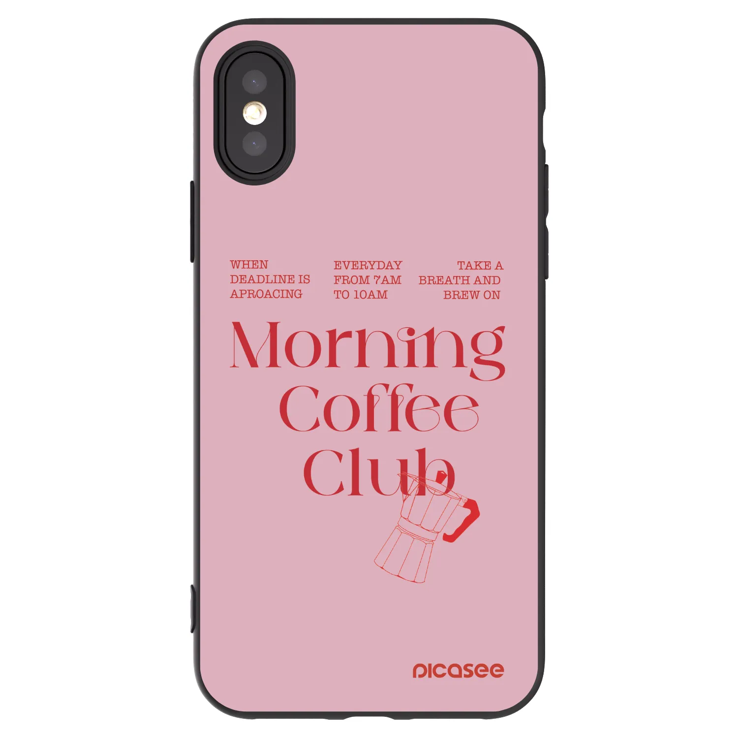 Picasee husă neagră din silicon pentru Apple iPhone X/XS - Morning