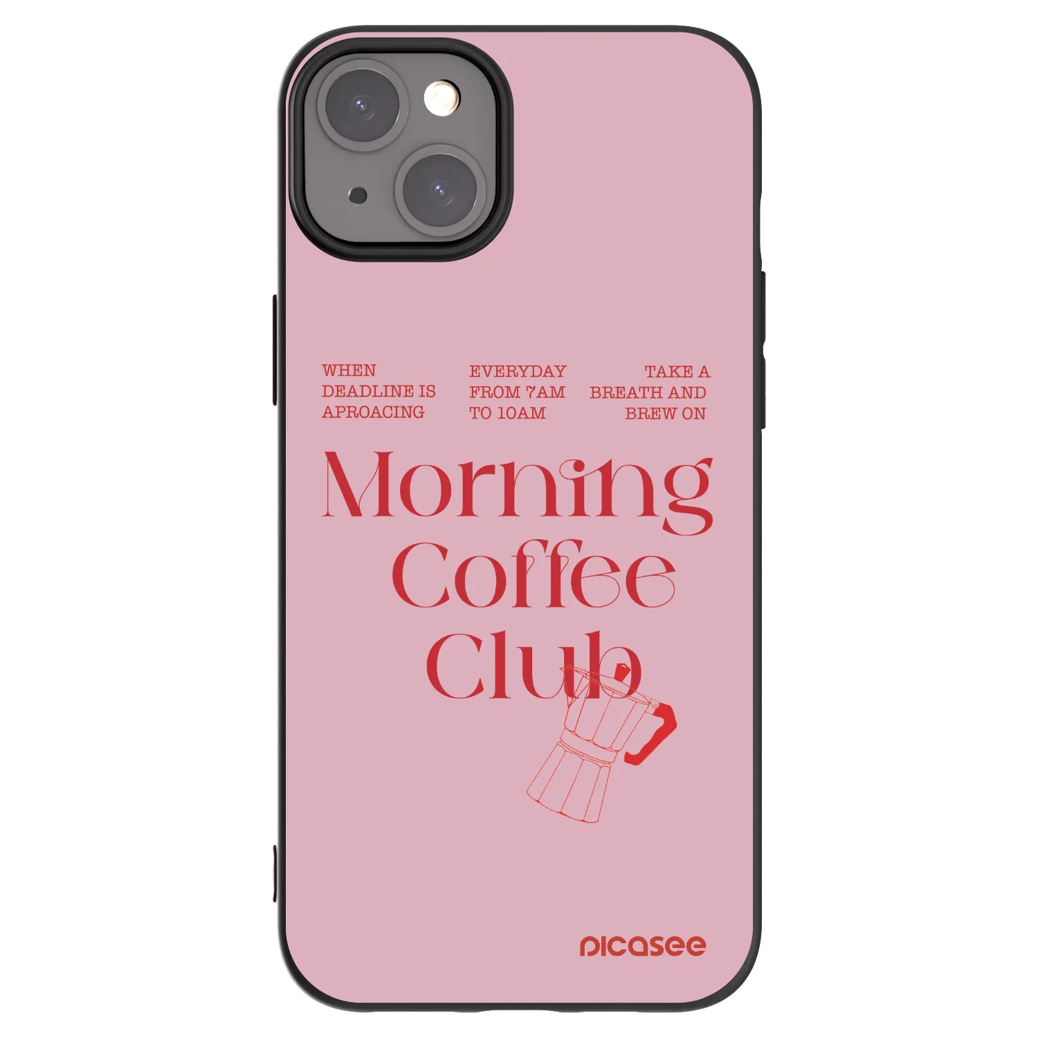Picasee husă neagră din silicon pentru Apple iPhone 15 Plus - Morning