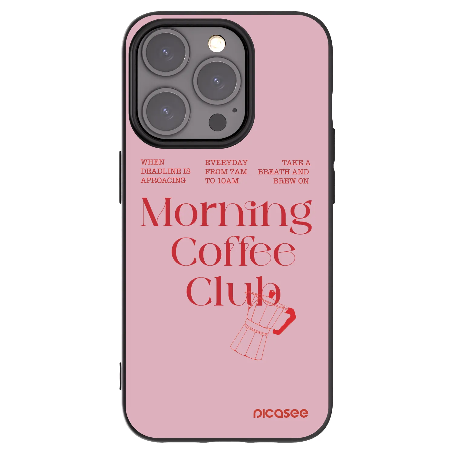 Picasee husă neagră din silicon pentru Apple iPhone 15 Pro - Morning