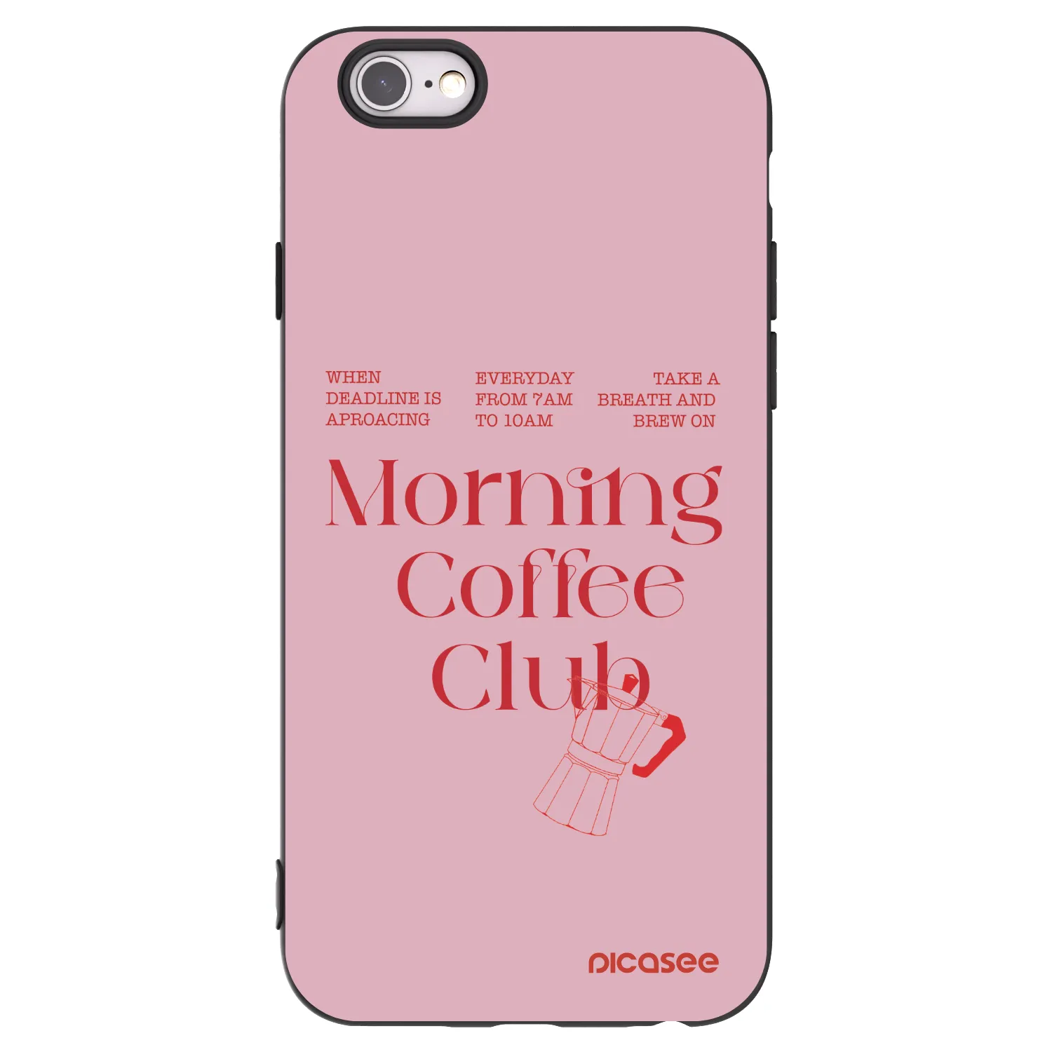 Picasee husă neagră din silicon pentru Apple iPhone 6/6S - Morning