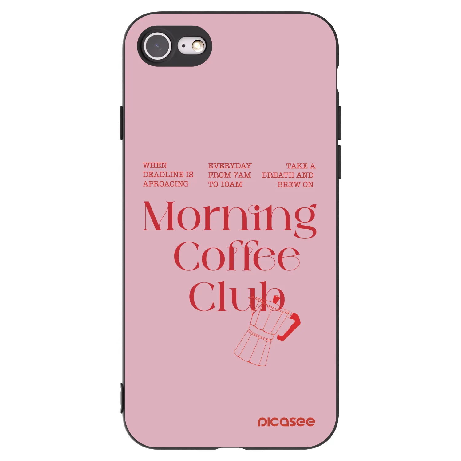 Picasee husă neagră din silicon pentru Apple iPhone 7 - Morning