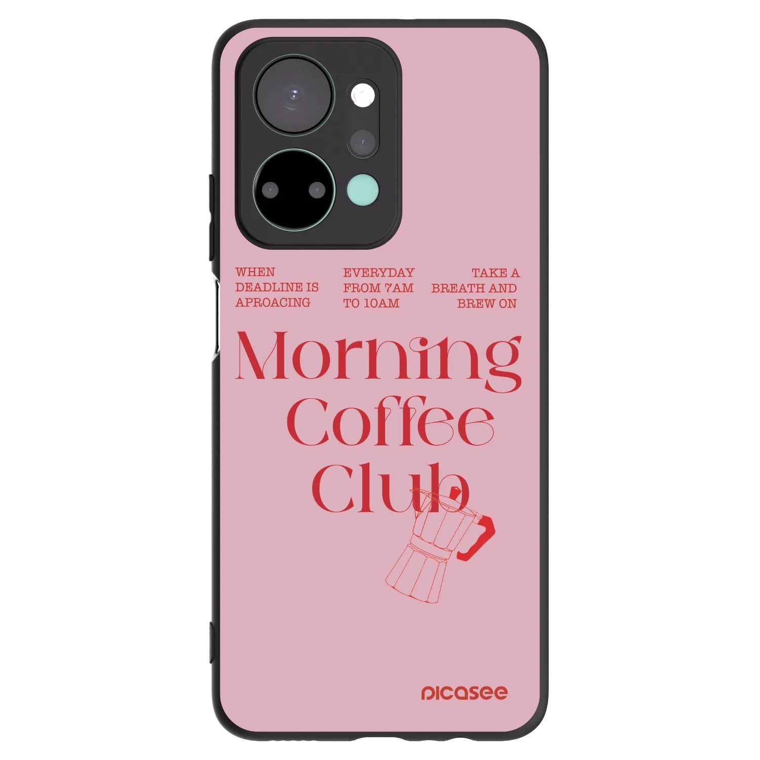 Picasee husă neagră din silicon pentru Honor X7a - Morning