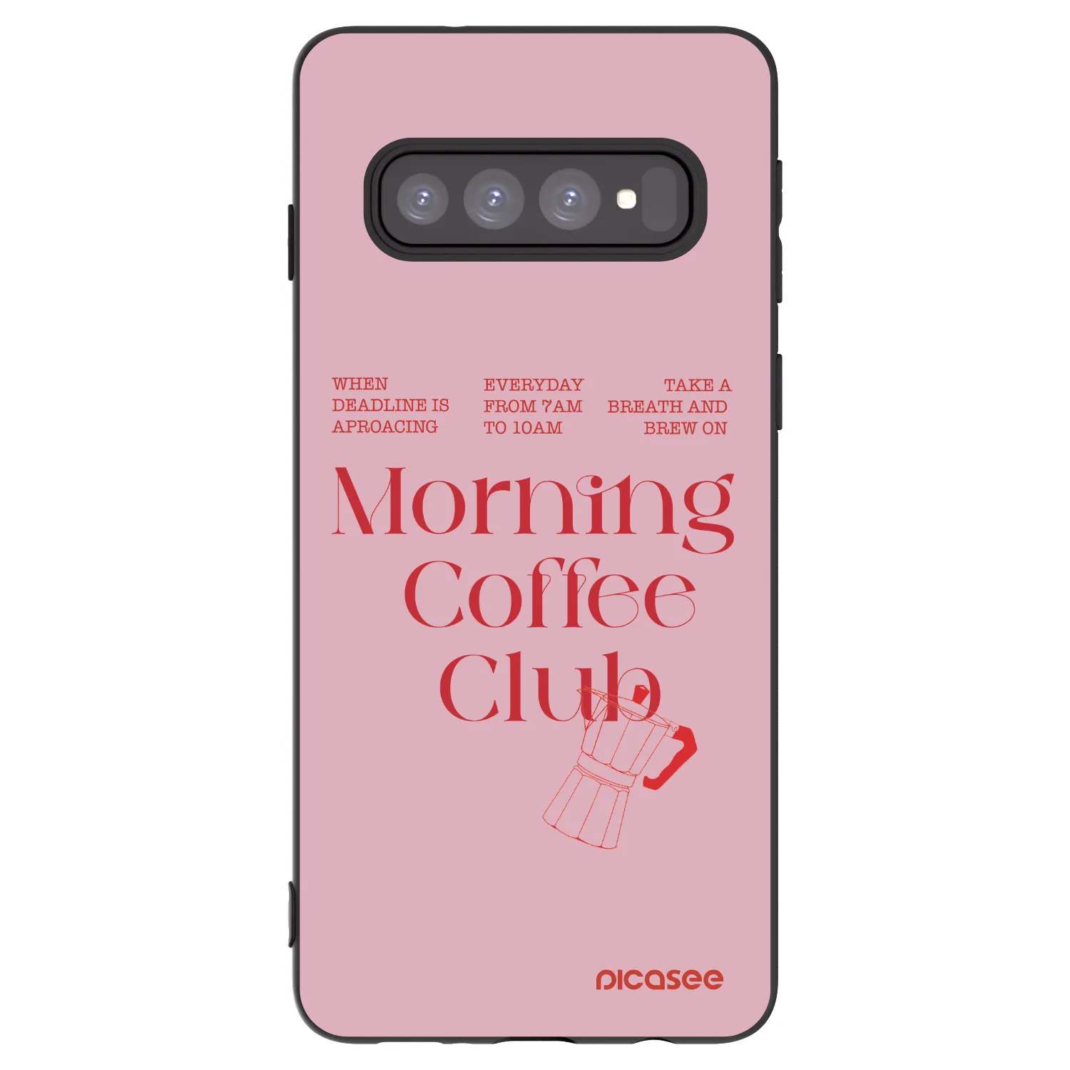 Picasee husă neagră din silicon pentru Samsung Galaxy S10 G973 - Morning