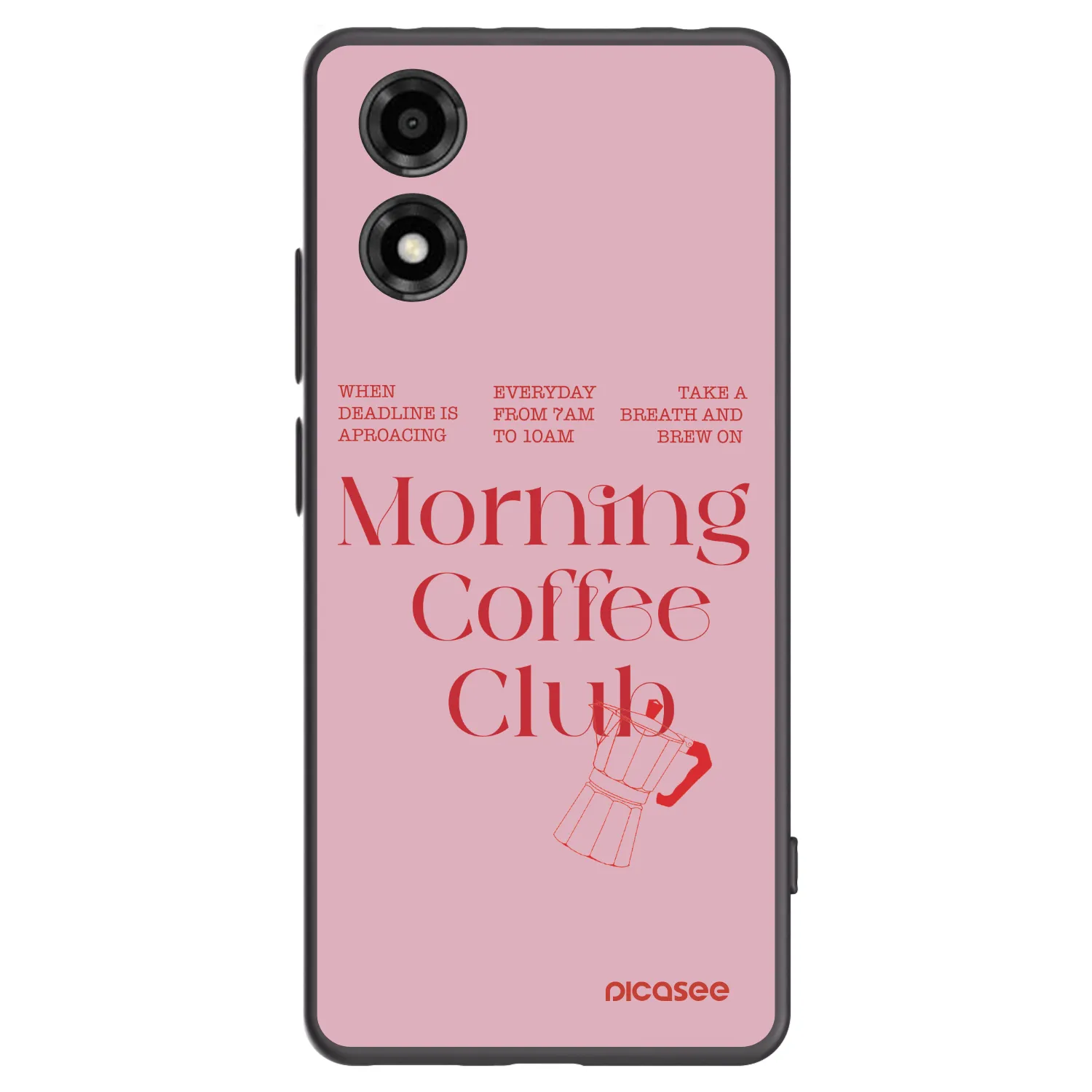 Picasee husă neagră din silicon pentru Motorola Moto E14 - Morning