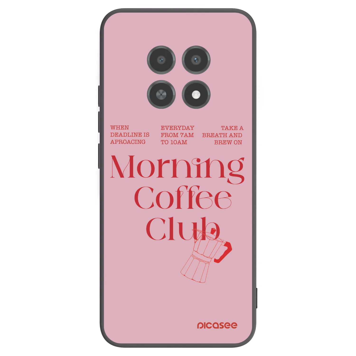 Picasee husă neagră din silicon pentru Realme 12X - Morning