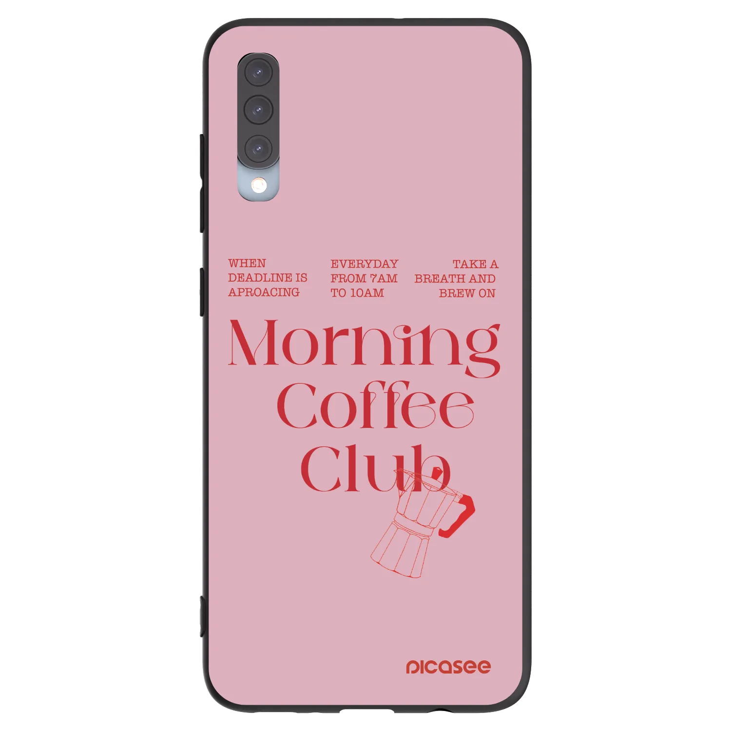 Picasee husă neagră din silicon pentru Samsung Galaxy A70 A705F - Morning