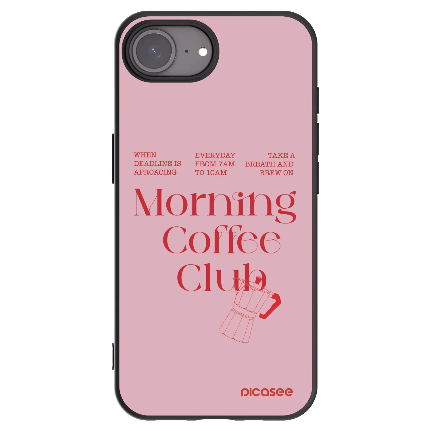Picasee husă neagră din silicon pentru Apple iPhone 17e - Morning