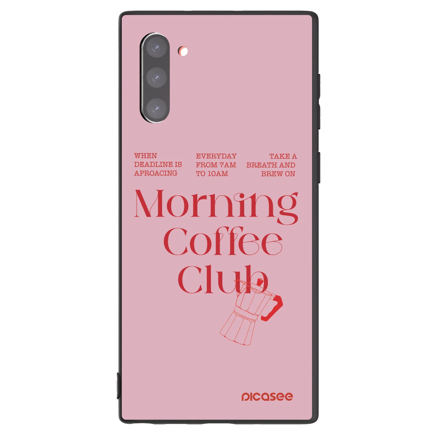 Picasee husă neagră din silicon pentru Samsung Galaxy Note 10 N970F - Morning