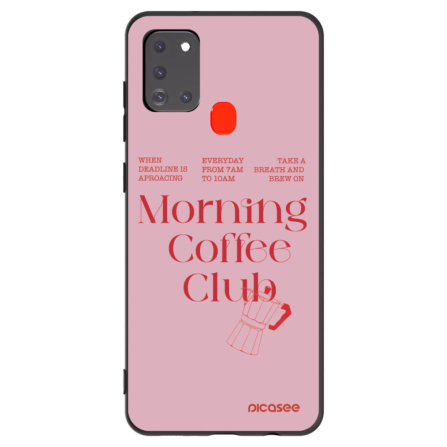 Picasee husă neagră din silicon pentru Samsung Galaxy A21s - Morning