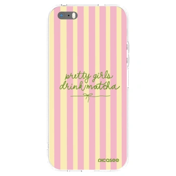 Picasee husă transparentă din silicon pentru Apple iPhone 5/5S/SE - Pretty matcha