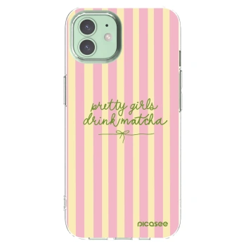 Picasee husă transparentă din silicon pentru Apple iPhone 12 Pro - Pretty matcha