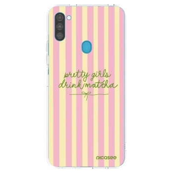 Picasee husă transparentă din silicon pentru Samsung Galaxy M11 - Pretty matcha