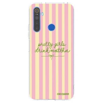 Picasee husă transparentă din silicon pentru Realme 5 - Pretty matcha