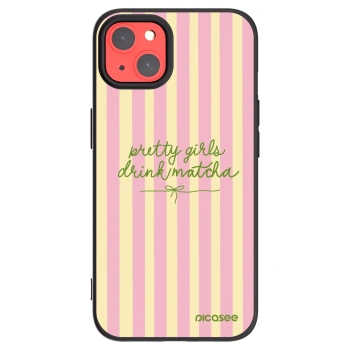 Picasee husă neagră din silicon pentru Apple iPhone 13 - Pretty matcha
