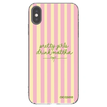 Picasee husă transparentă din silicon pentru Apple iPhone XS Max - Pretty matcha