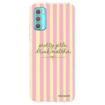 Picasee husă transparentă din silicon pentru Motorola Moto G60 - Pretty matcha