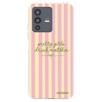 Picasee husă transparentă din silicon pentru Vivo V23 5G - Pretty matcha