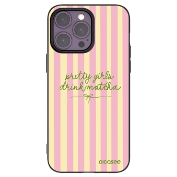 Picasee husă neagră din silicon pentru Apple iPhone 14 Pro Max - Pretty matcha